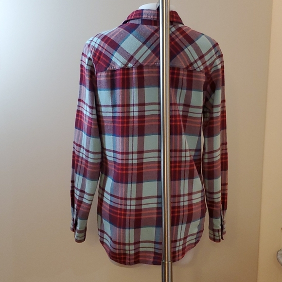 Ladies Columbia 100% Cotton Flannel Plaid Shirt Med 36-38 - Picture 9 of 11